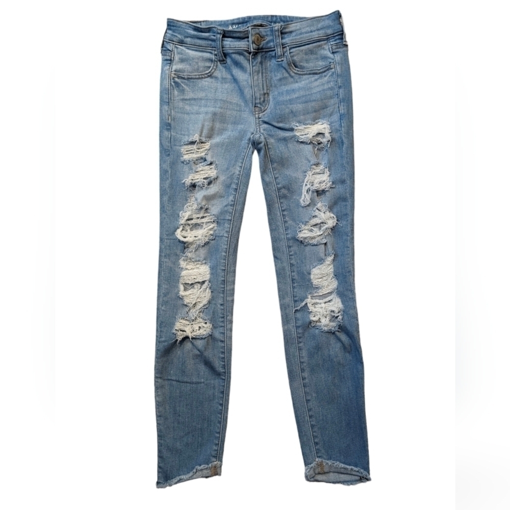 American Eagle next level stretch jeggings crop jeans size 00